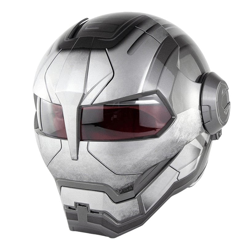 Flip-Up Modular Motorcycle Helmet - Retro Full-Face with Open Visor