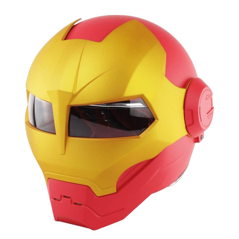 Flip-Up Modular Motorcycle Helmet - Retro Full-Face with Open Visor
