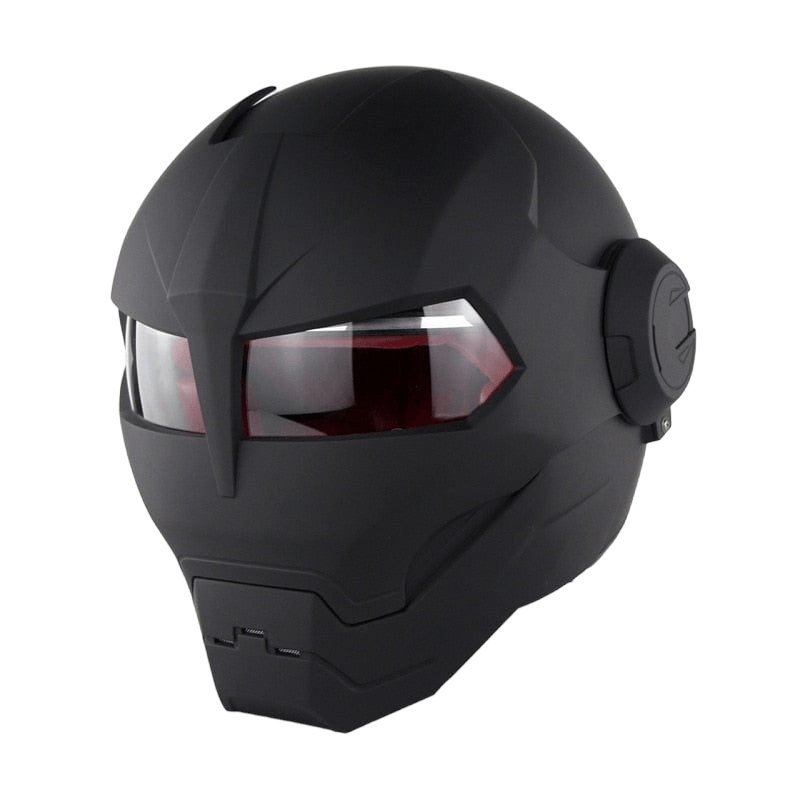 Flip-Up Modular Motorcycle Helmet - Retro Full-Face with Open Visor
