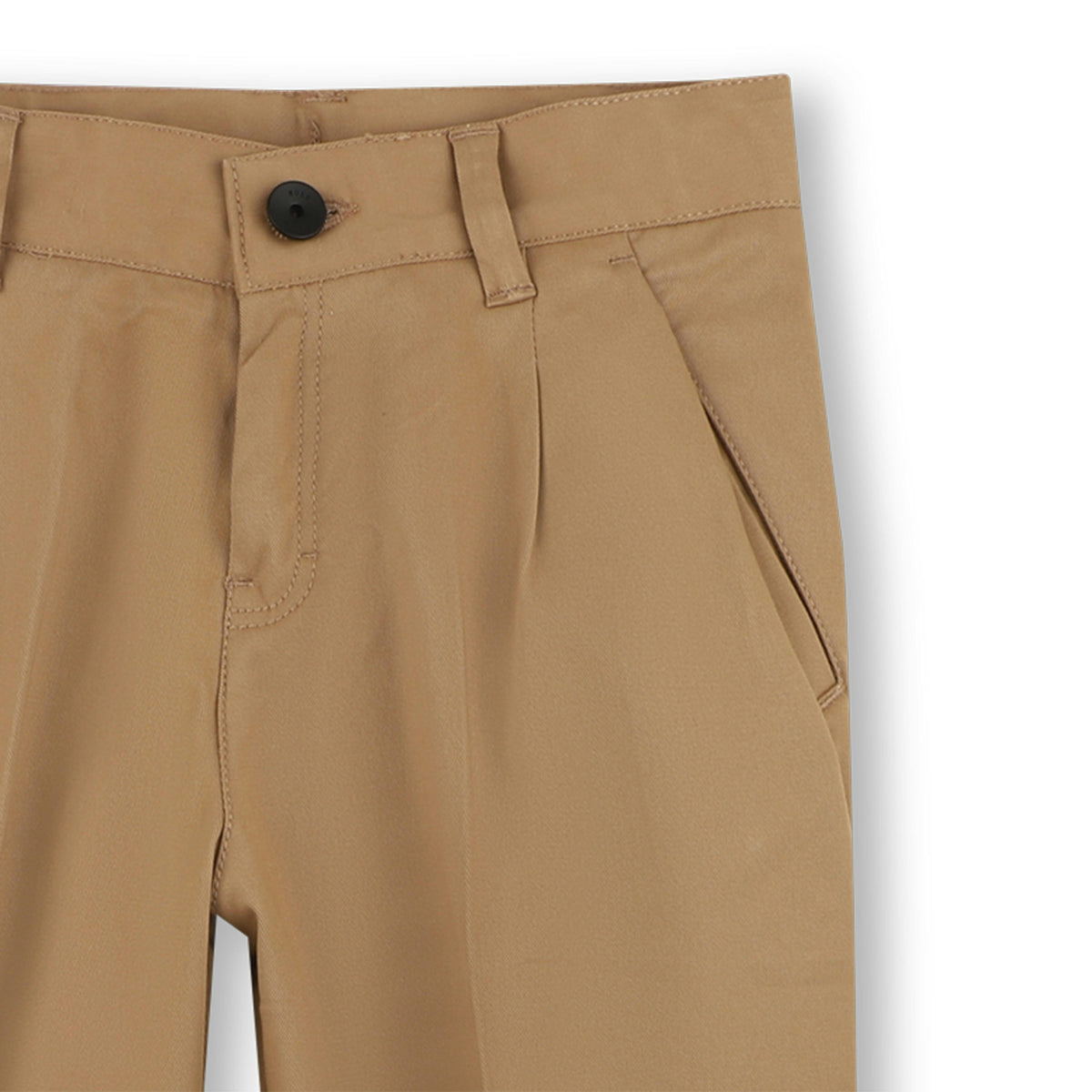Beige Pleated Trousers