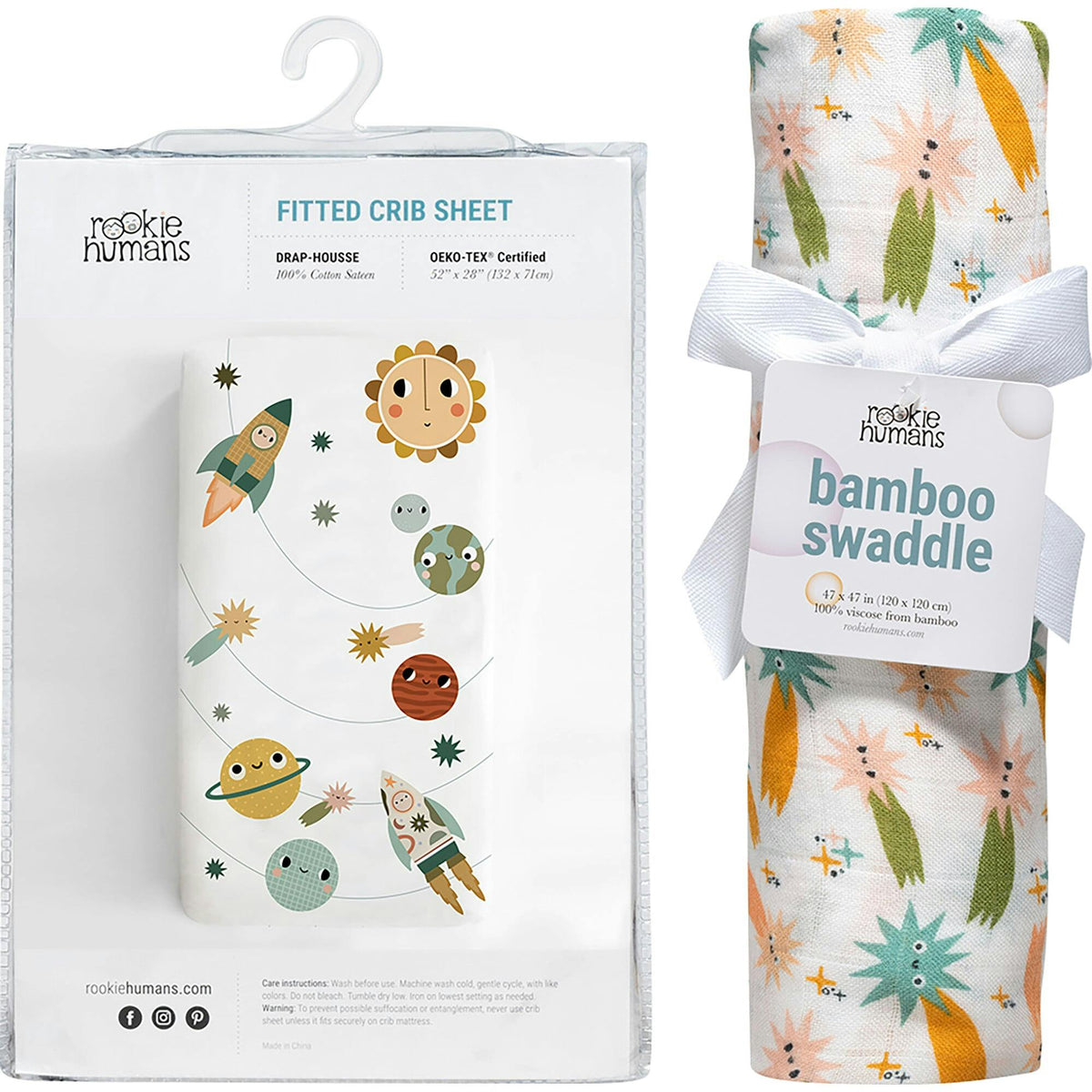 Crib Sheet And Swaddle Bundle