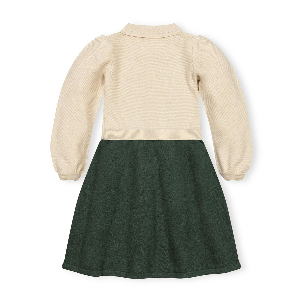 Organic Button Front Collared Sweater Dress