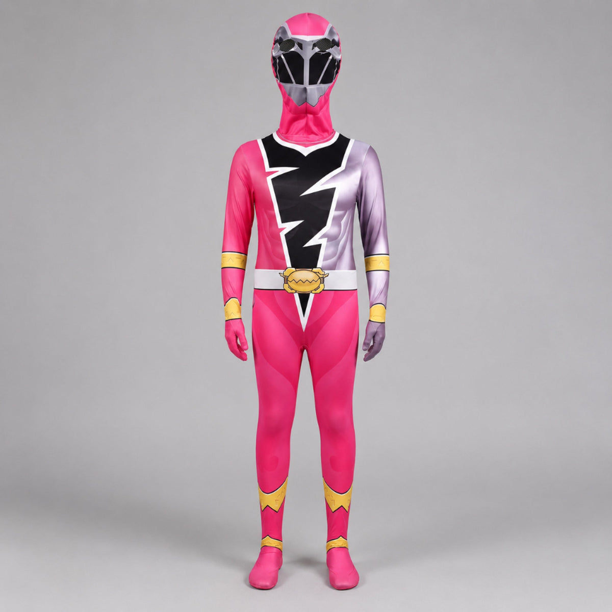 Kids' Halloween Superhero Costume Jumpsuit Dress Up With Lightning Bolt Chest Panel