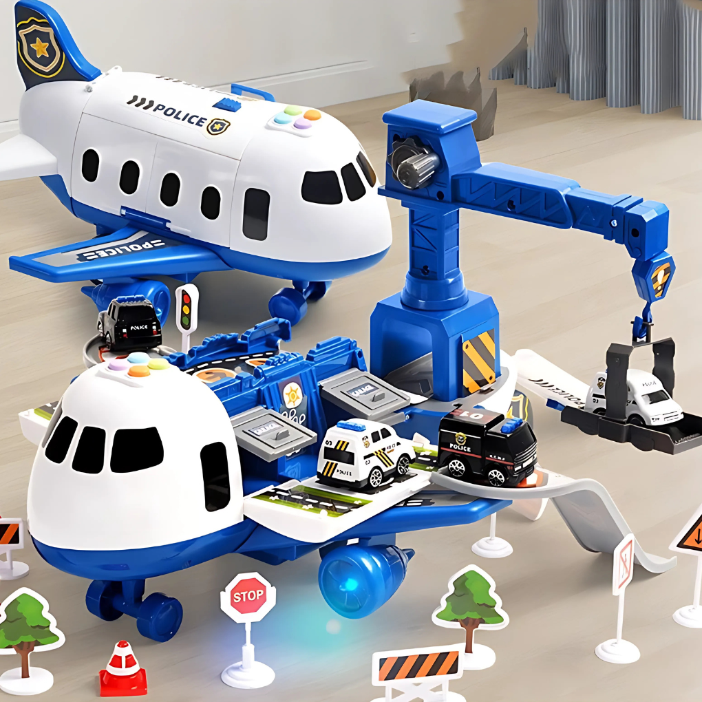 Kids' Transforming Airplane Toy with Music & Storage