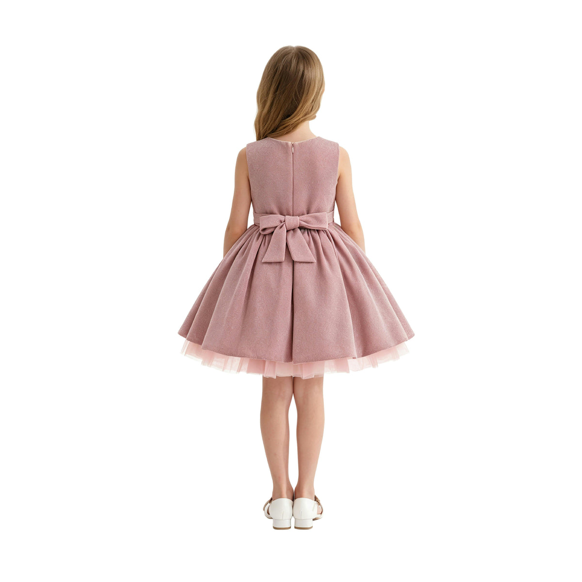 Pink Isalyn Glitter Bow Dress