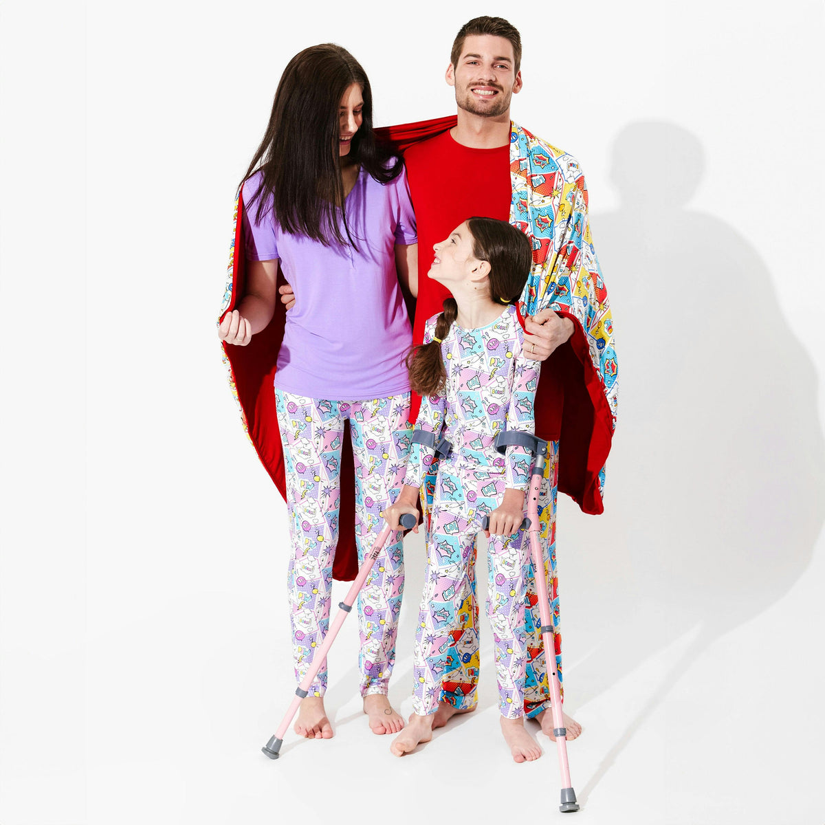 Comic Purple Bamboo Kids Pajamas