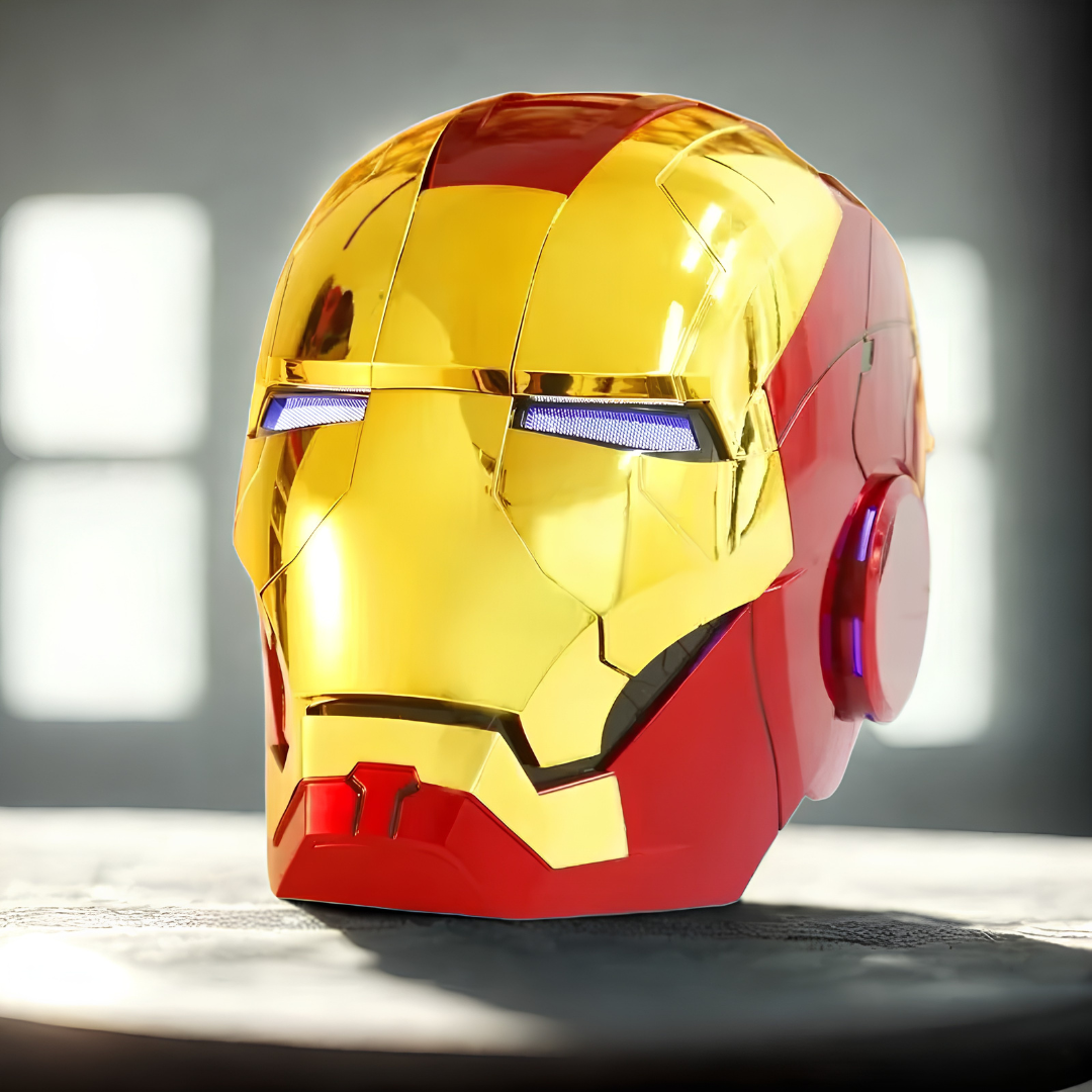 Iron Man MK7 Gold Helmet (With Jarvis - Voice, Remote, and Touch Control)