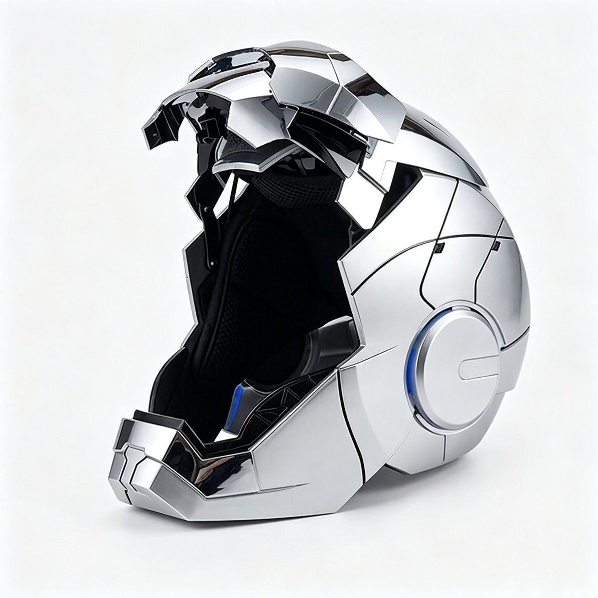 AutoKing Silver MK5 Iron Man Helmet with Voice Control Jarvis