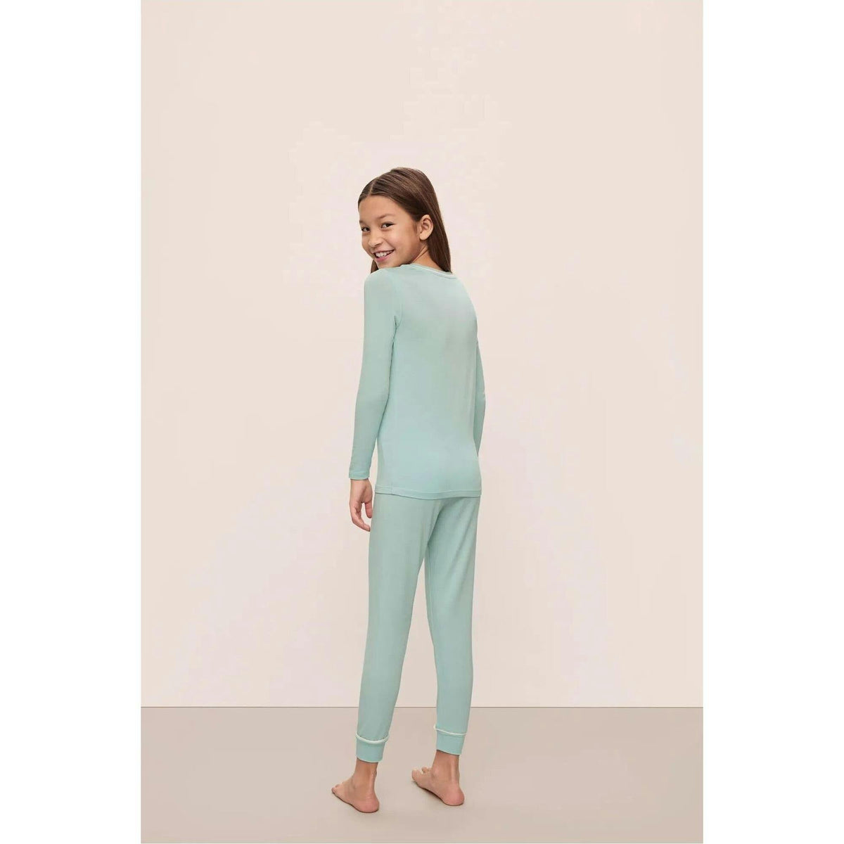 Kids TENCEL Modal Unisex Long PJ Set, Blue
