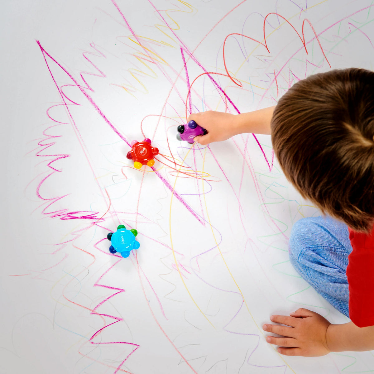 Color Burst Crayons - Easy Grip - 18 Colors - Set of 3