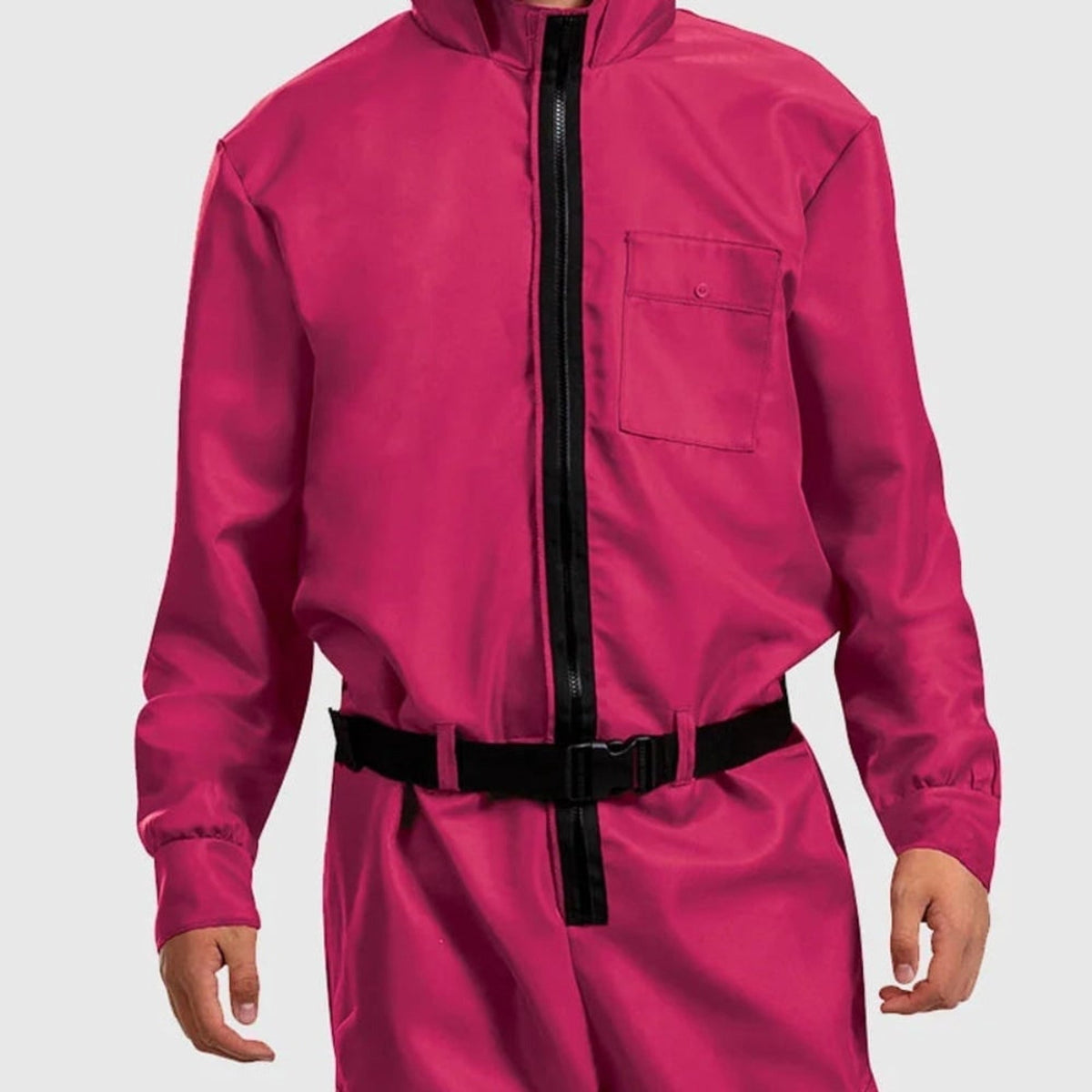 Pink Jumpsuit Halloween Party Costume With Matching And Belt