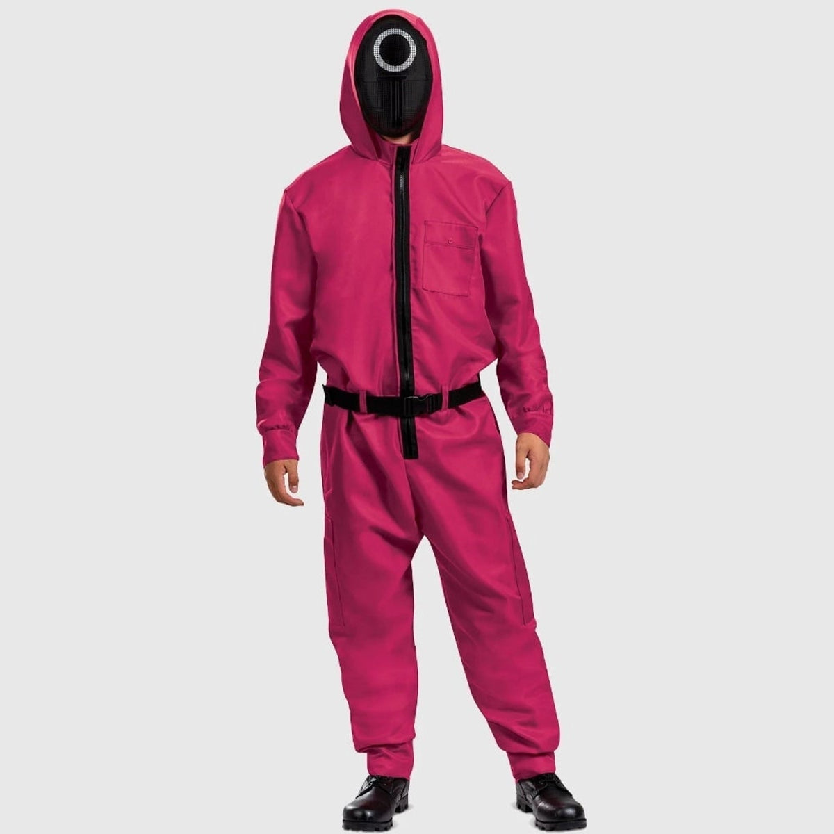 Pink Jumpsuit Halloween Party Costume With Matching And Belt