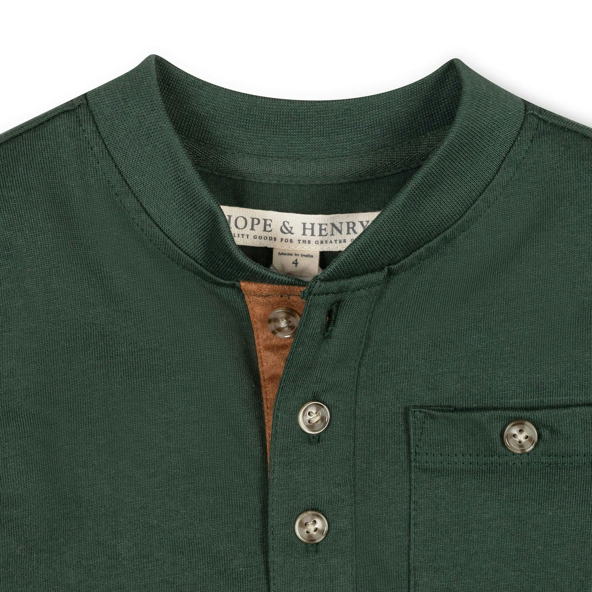 Organic Henley Pocket Tee