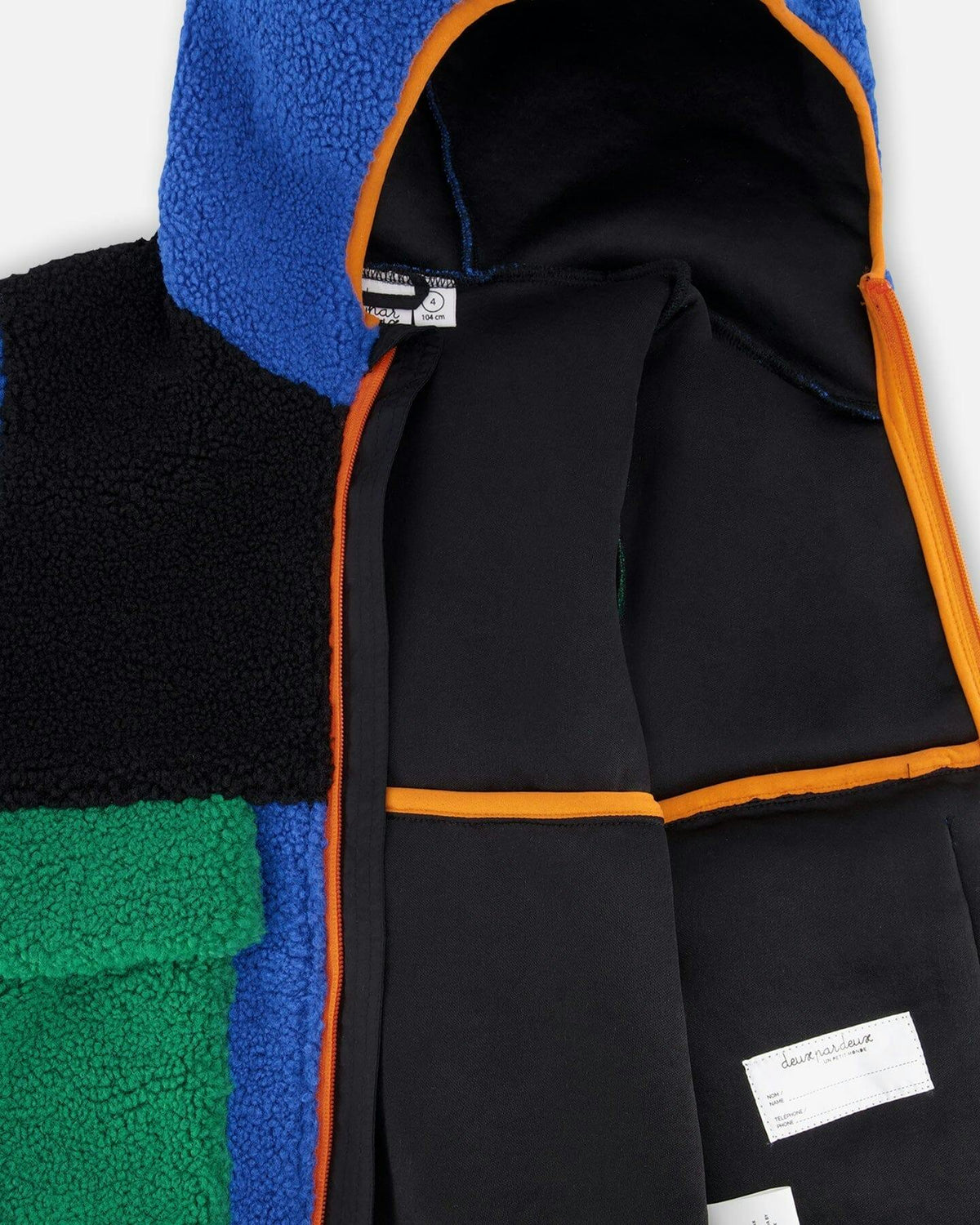 Sherpa Jacket Blue Colorblock