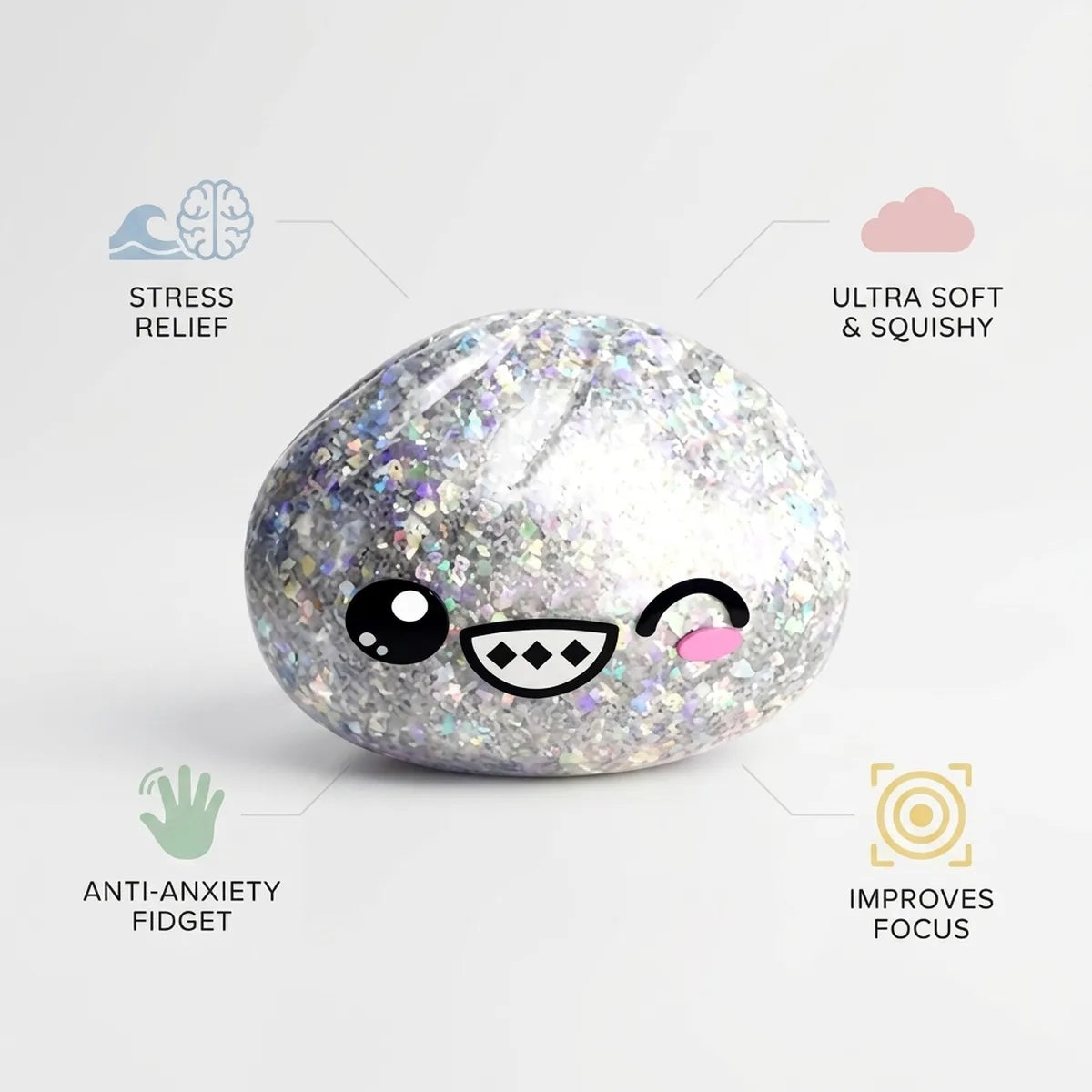 Shimmer Rare Silver Dumpling Squishy