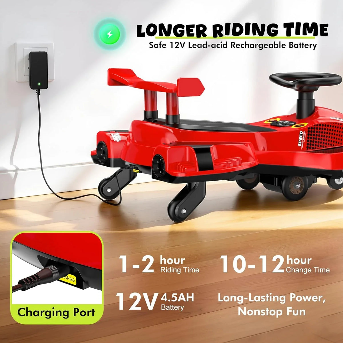 2-in-1 Electric Wiggle Car with Pedal
