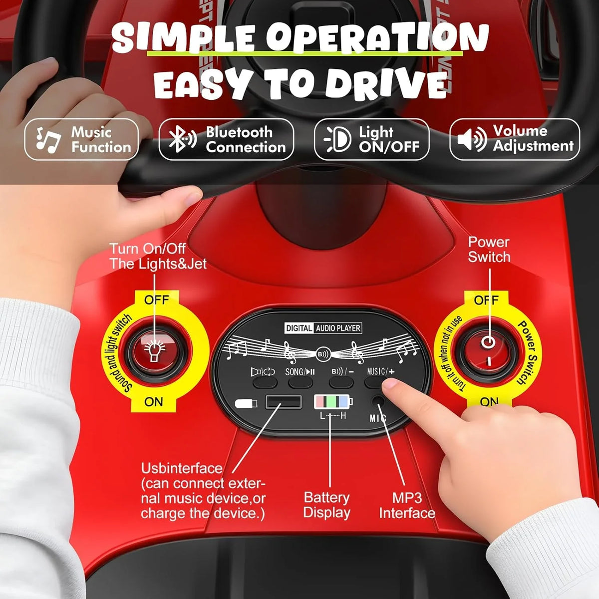2-in-1 Electric Wiggle Car with Pedal