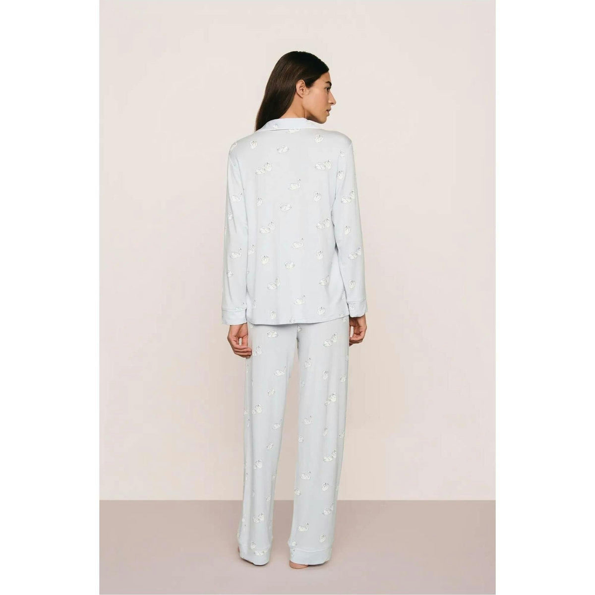 Gisele Printed TENCEL™ Modal Long PJ Set, Blue