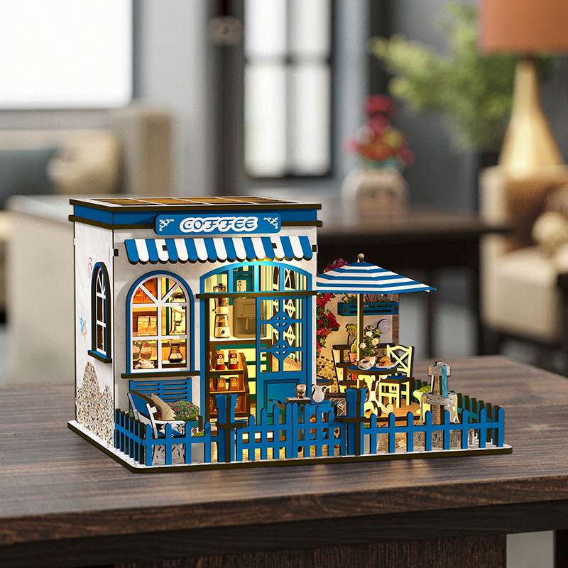 Seaside Coffee House DIY Miniature House Kit