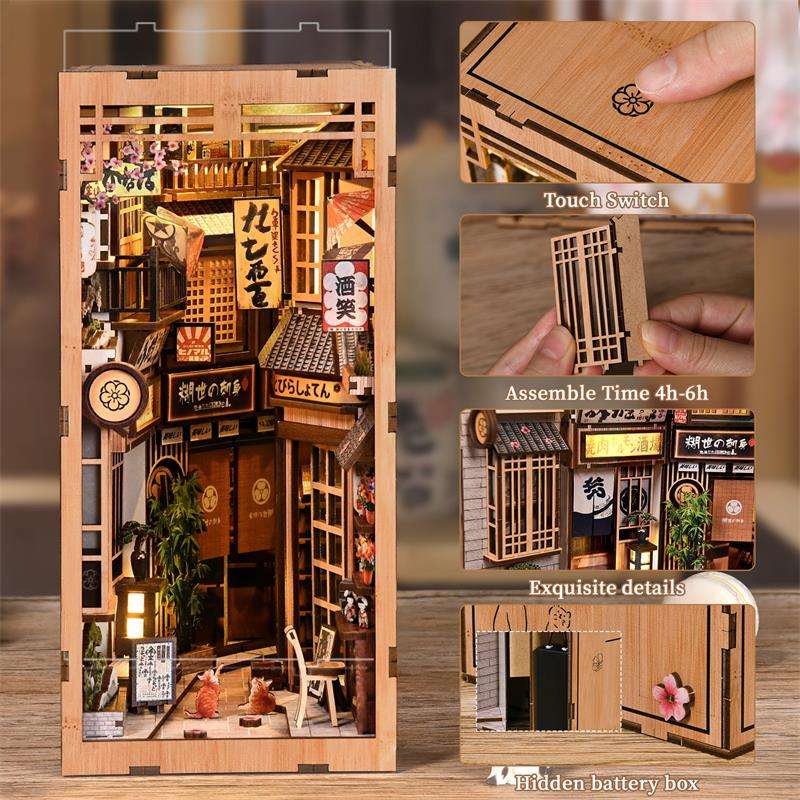 Cat Alley House Japanese DIY Book Nook Kit