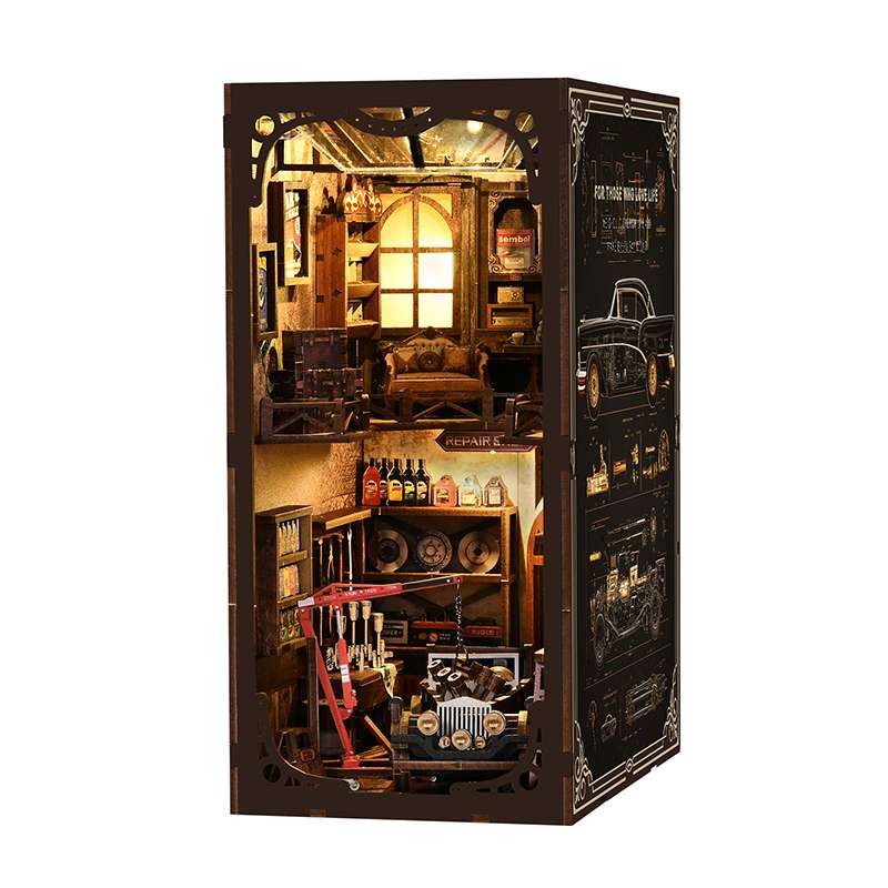 Vintage Repair Garage DIY Miniature House Kit