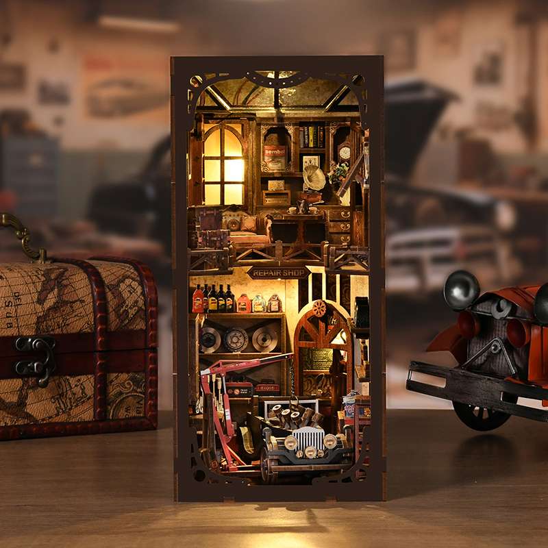 Vintage Repair Garage DIY Miniature House Kit