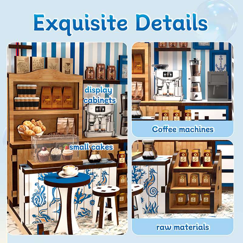 Seaside Coffee House DIY Miniature House Kit