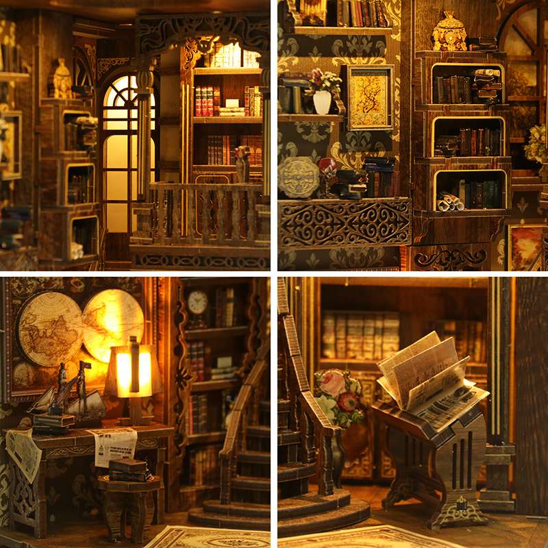 Antique Book Archive Library DIY Book Nook Kit