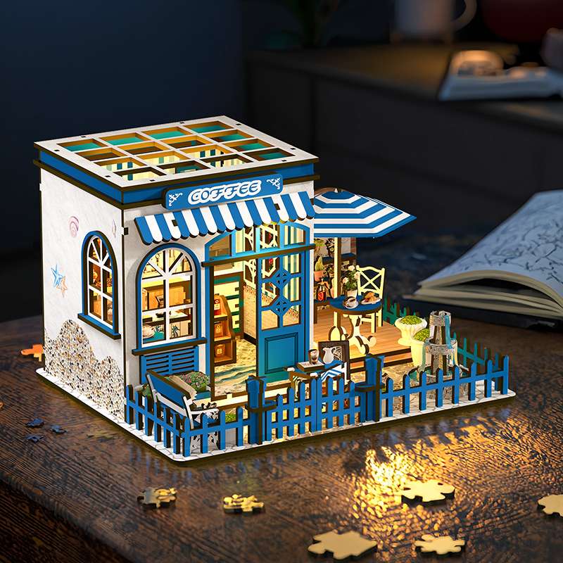 Seaside Coffee House DIY Miniature House Kit