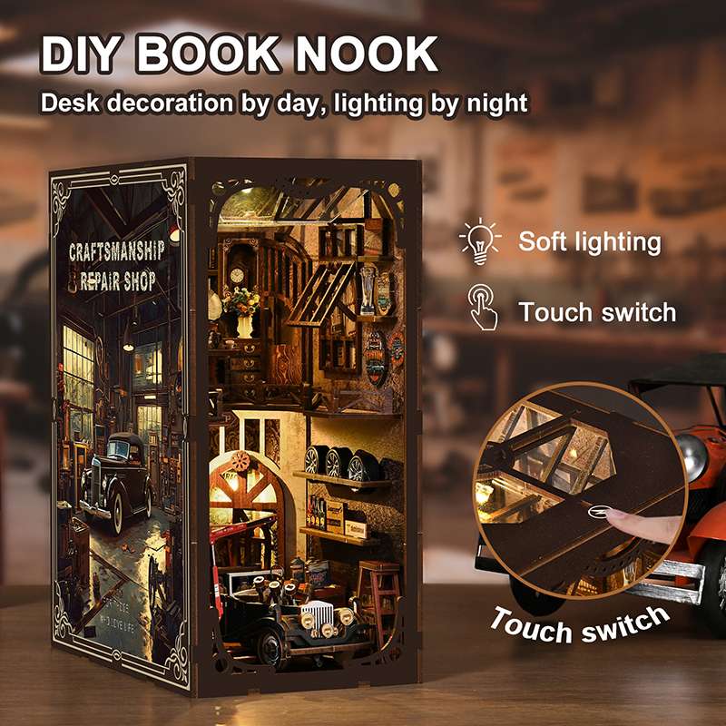 Vintage Repair Garage DIY Miniature House Kit