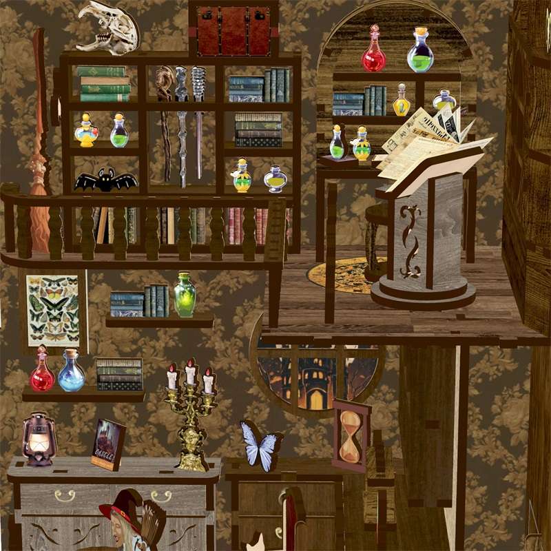 Witch's Enchanted Workshop DIY Book Nook Kit