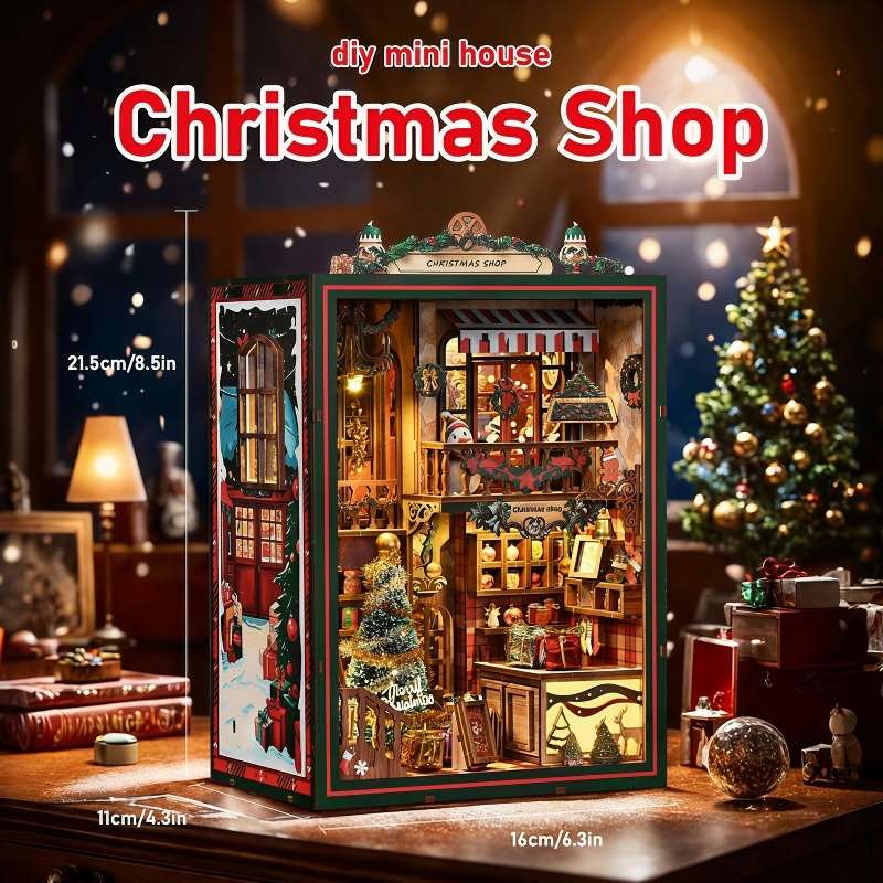 Christmas Shop DIY Miniature House Kit