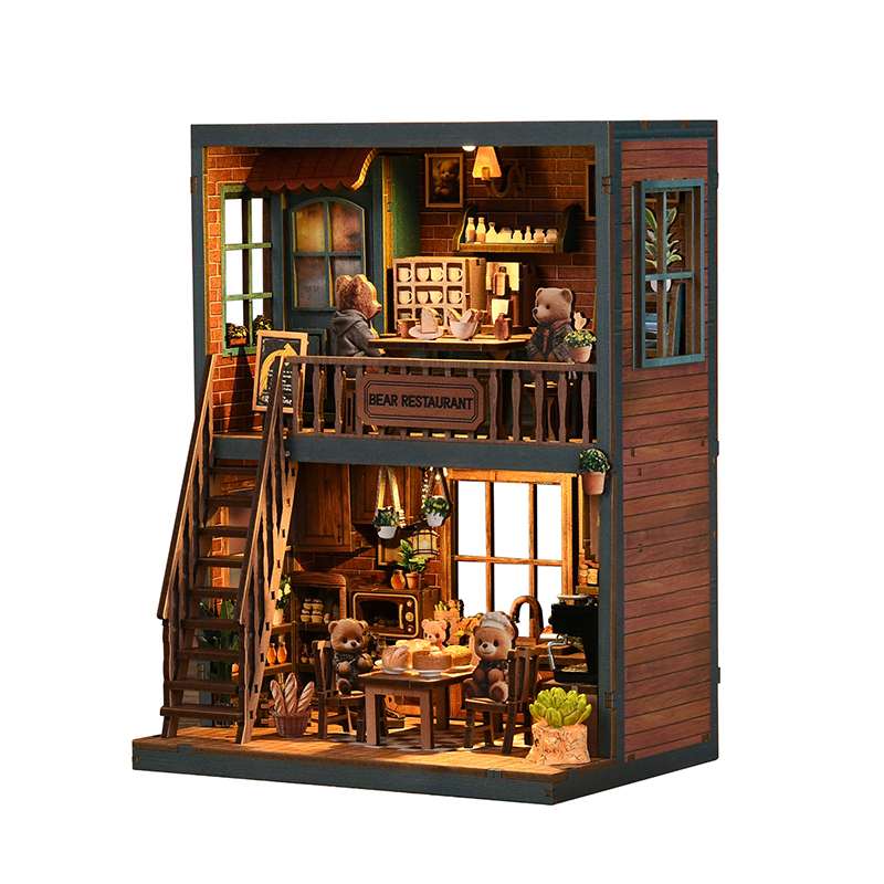 Bear Bistro Time DIY Miniature House Kit