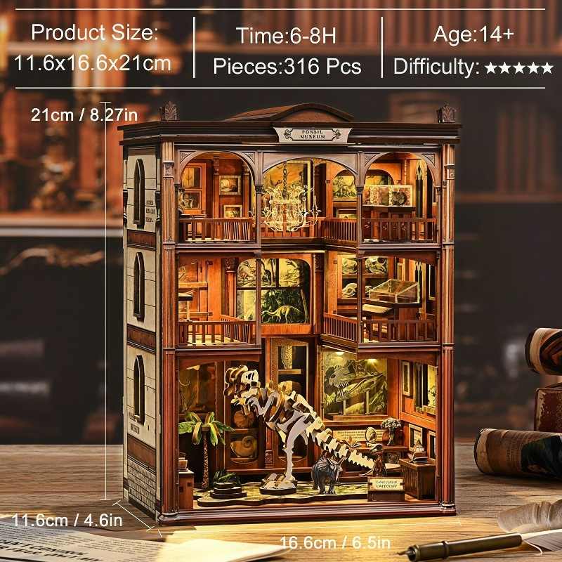 Fossil Museum Natural History DIY Book Nook Kit