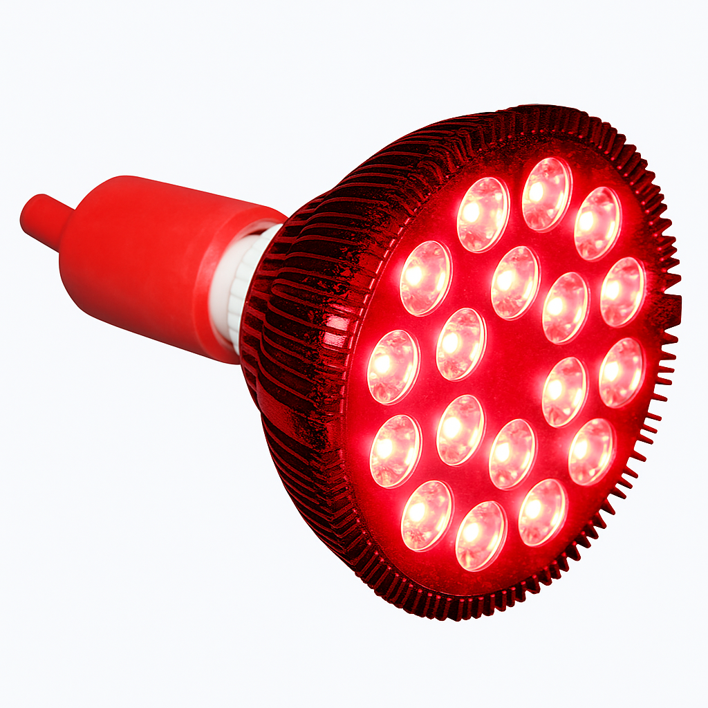 Red & Near-Infrared LED Light Bulb – 660nm 670nm 830nm 850nm – 18 LEDs E27