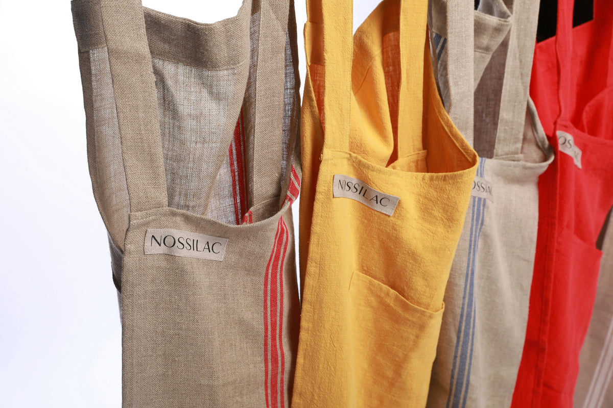 Nossilac French Linen Crossback Apron 