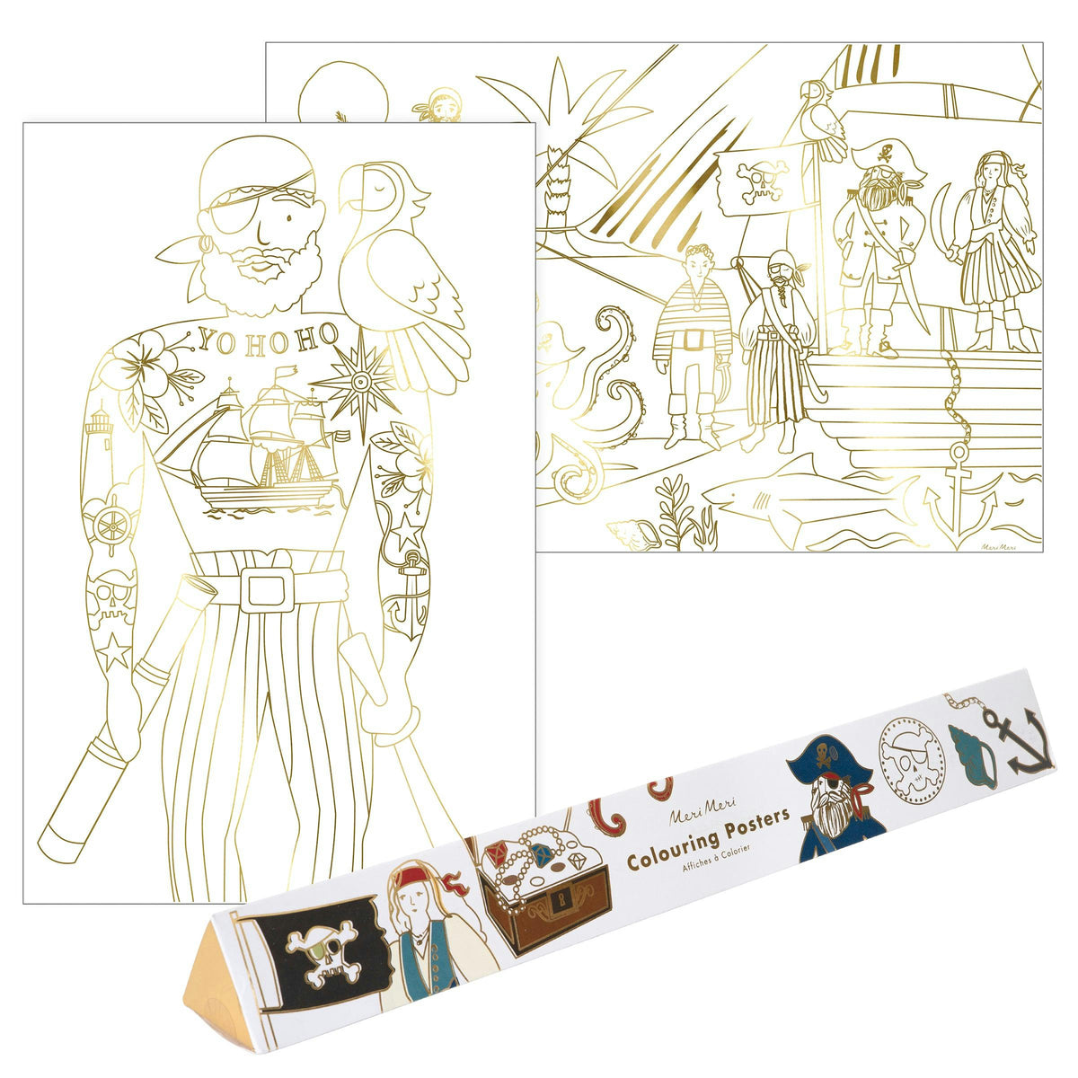 Pirate Coloring Posters