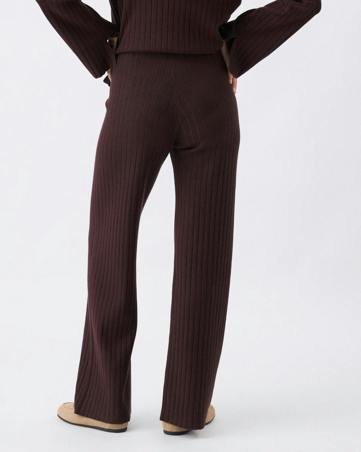 Dallas Rib Knit Pant Cocoa