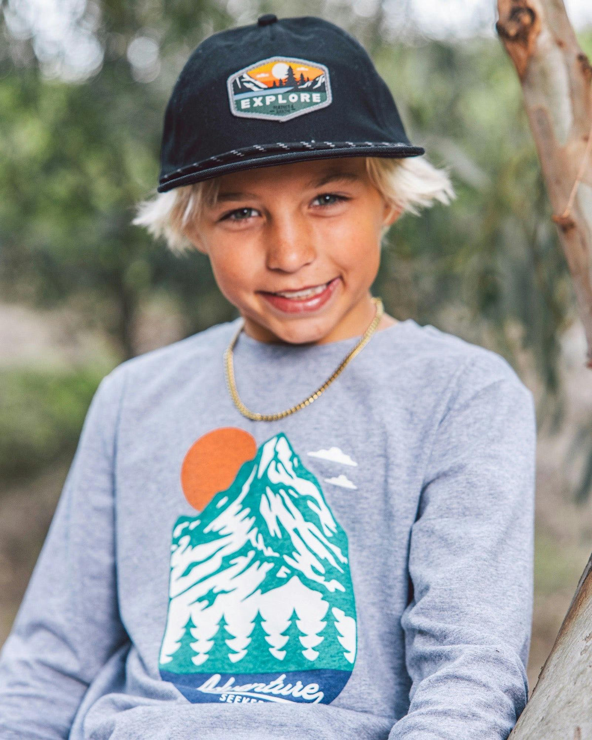 Adventure Ls Tee - Heather Grey