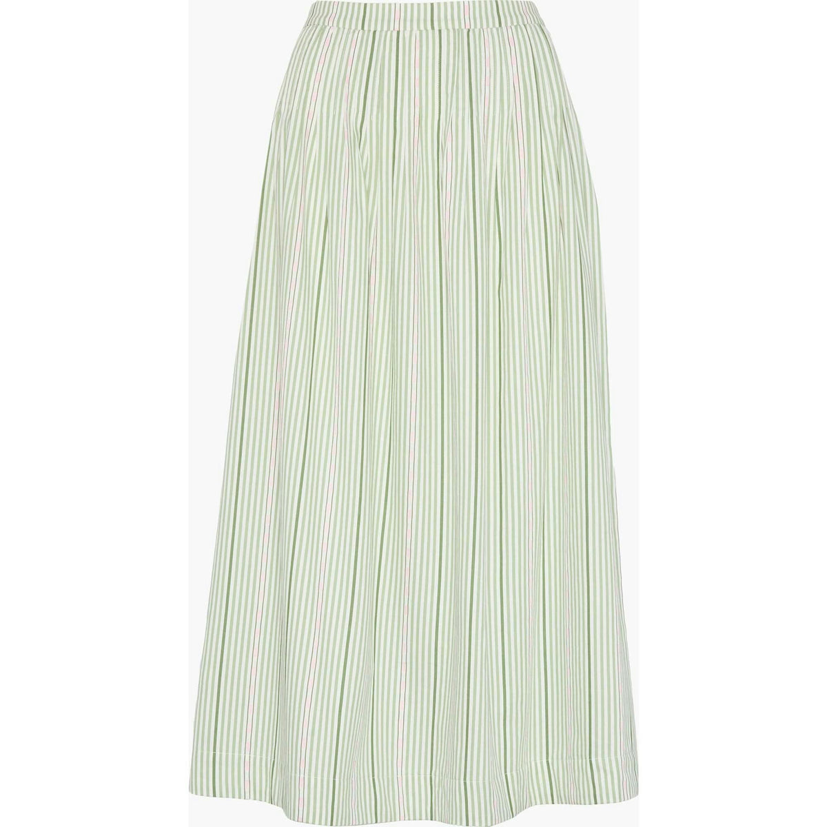 The Ame Skirt - Green Jacquard Stripe