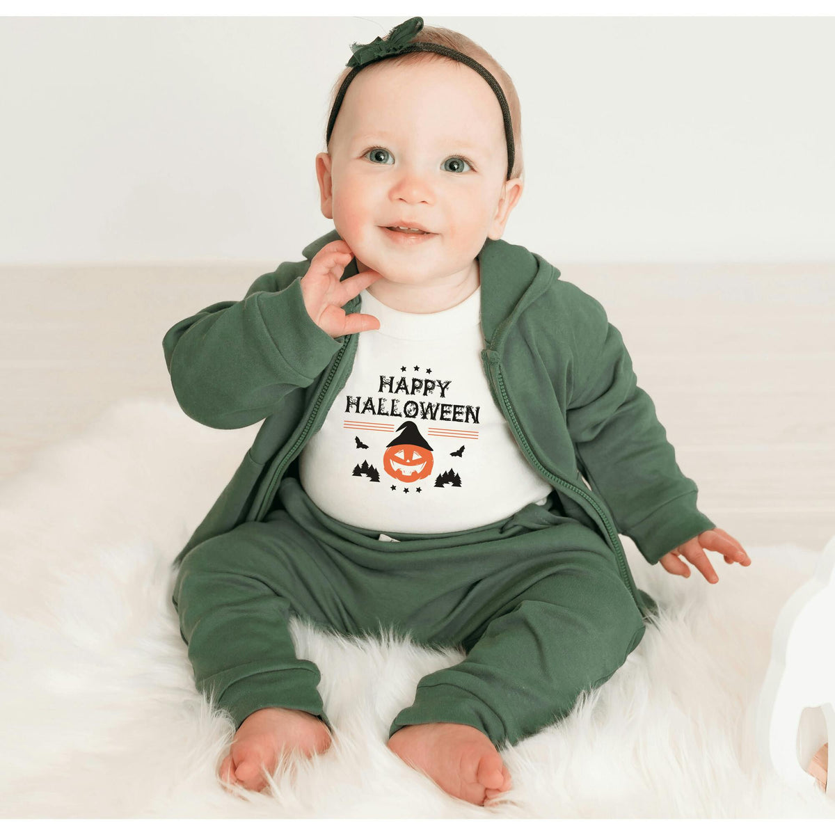graphic bodysuit | halloween pumpkin