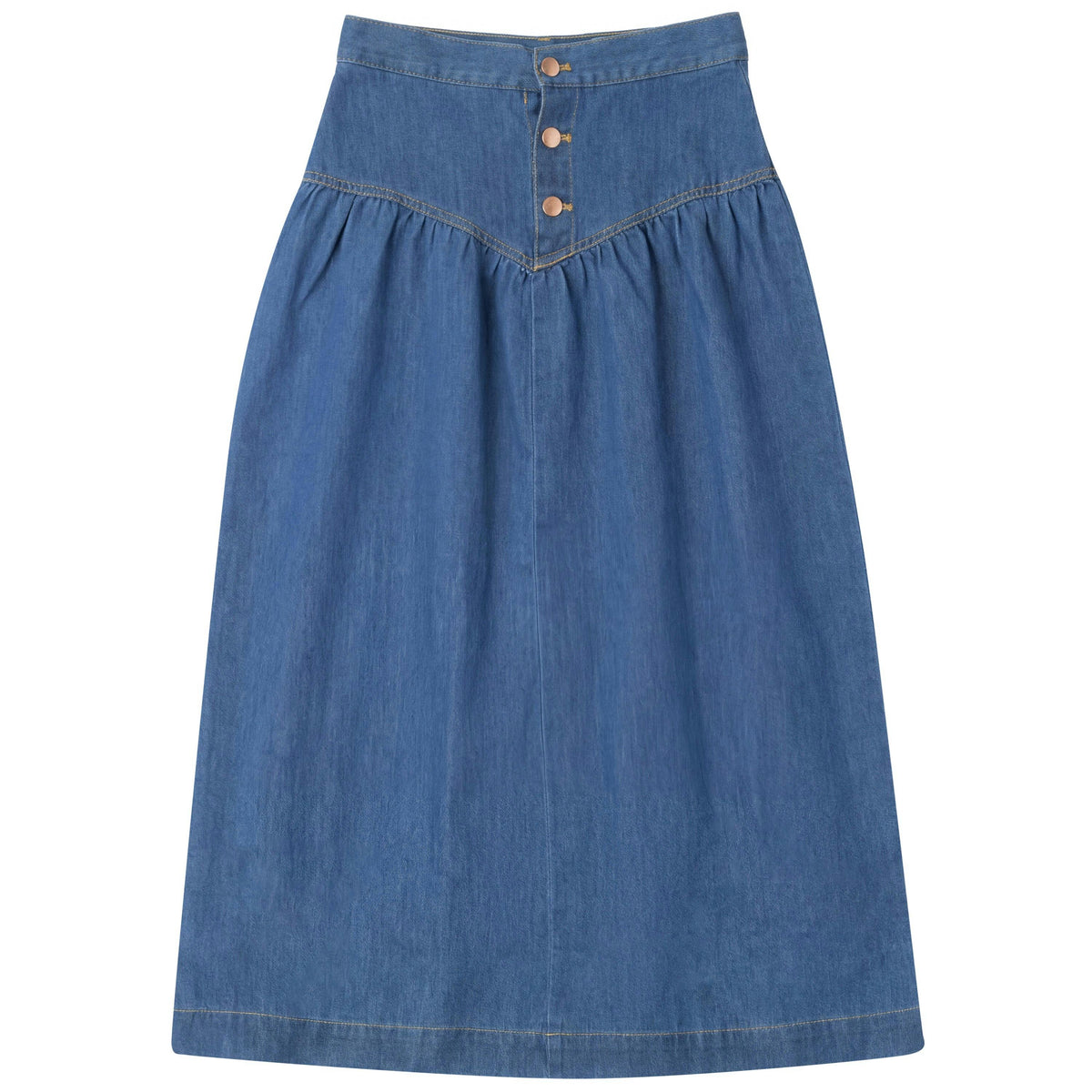 Denim V Yoke Skirt