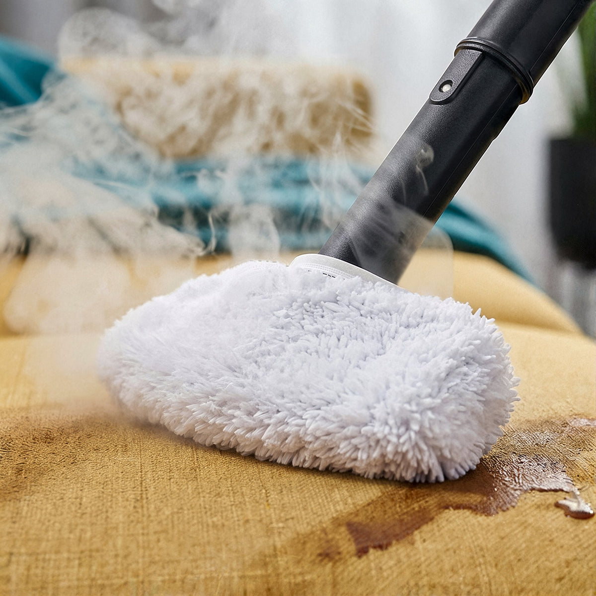 Handheld Steam Cleaner for Kitchen Grease, Range Hood & Stovetop — 230°F Dry Steam (Pearl White)