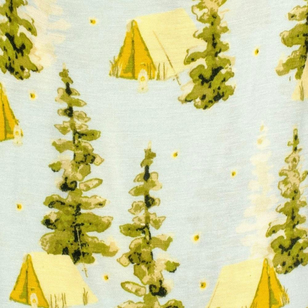 Camping Bamboo Zipper Footed Romper