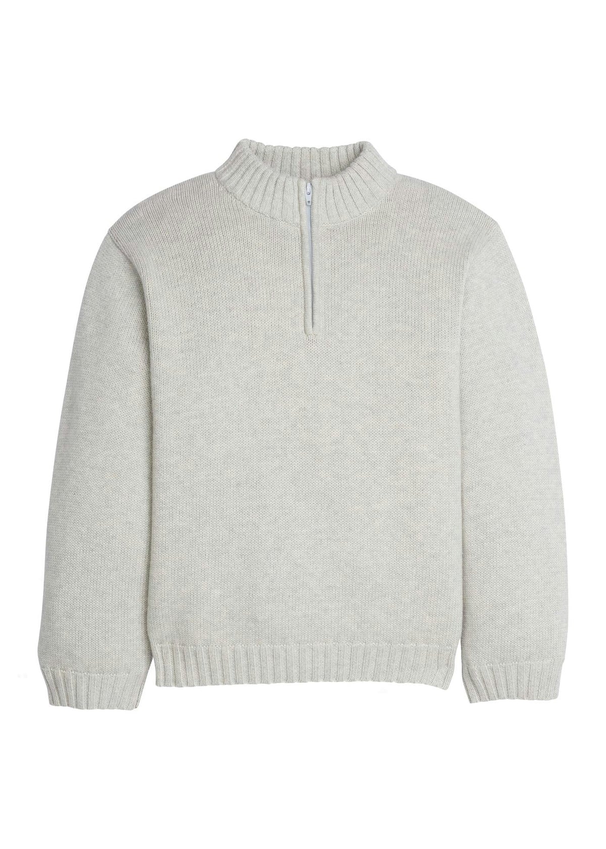 Quarter Zip Sweater - Gray