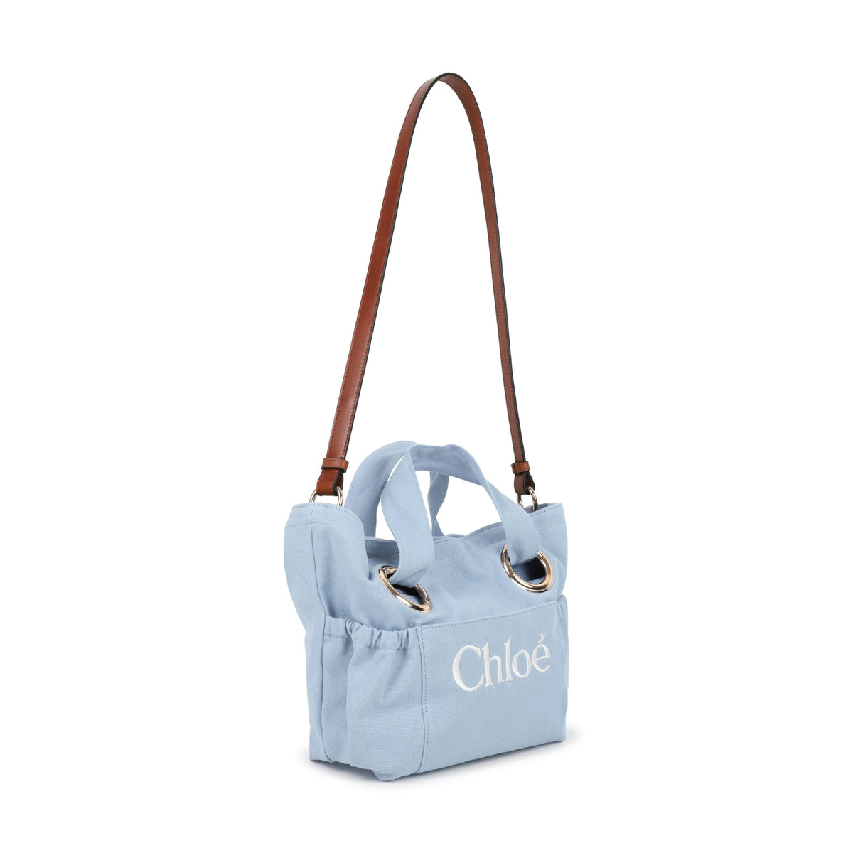 Blue Chloé Ring-Detail Handbag
