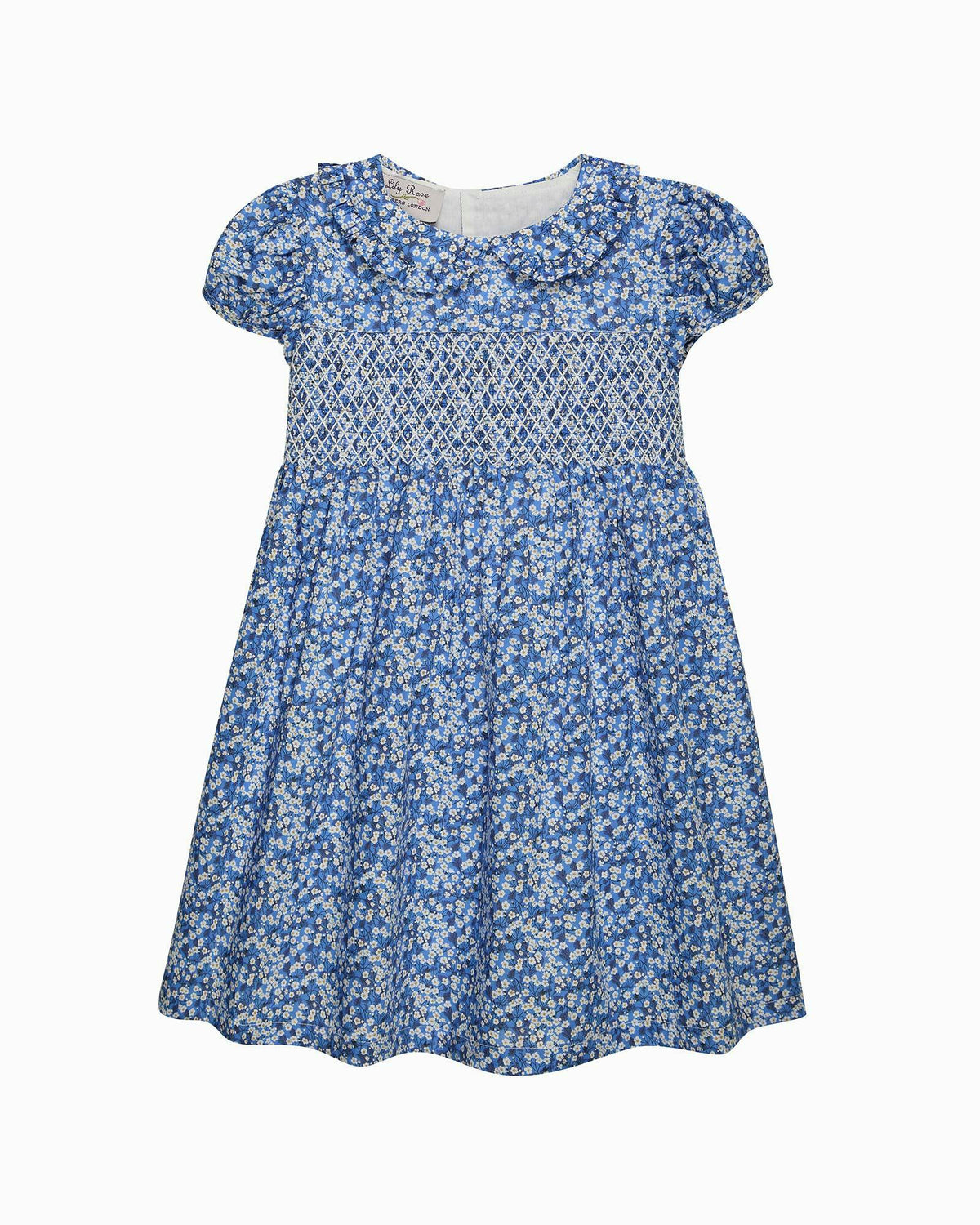 Smocked Dress in Blue Mitsi Valeria