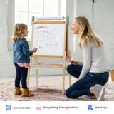 Tiny Land® 3-in-1 Art Easel for Kids & Paper Roll Set