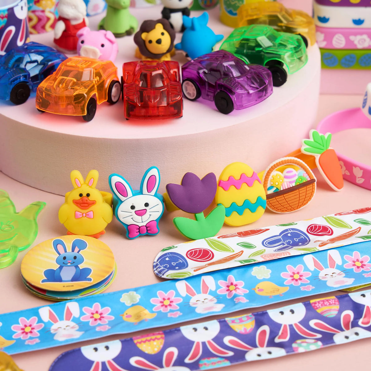 100Pcs Prefilled Easter Eggs With Assorted Toys Plus Stickers Inside for Easter Egg Hunt