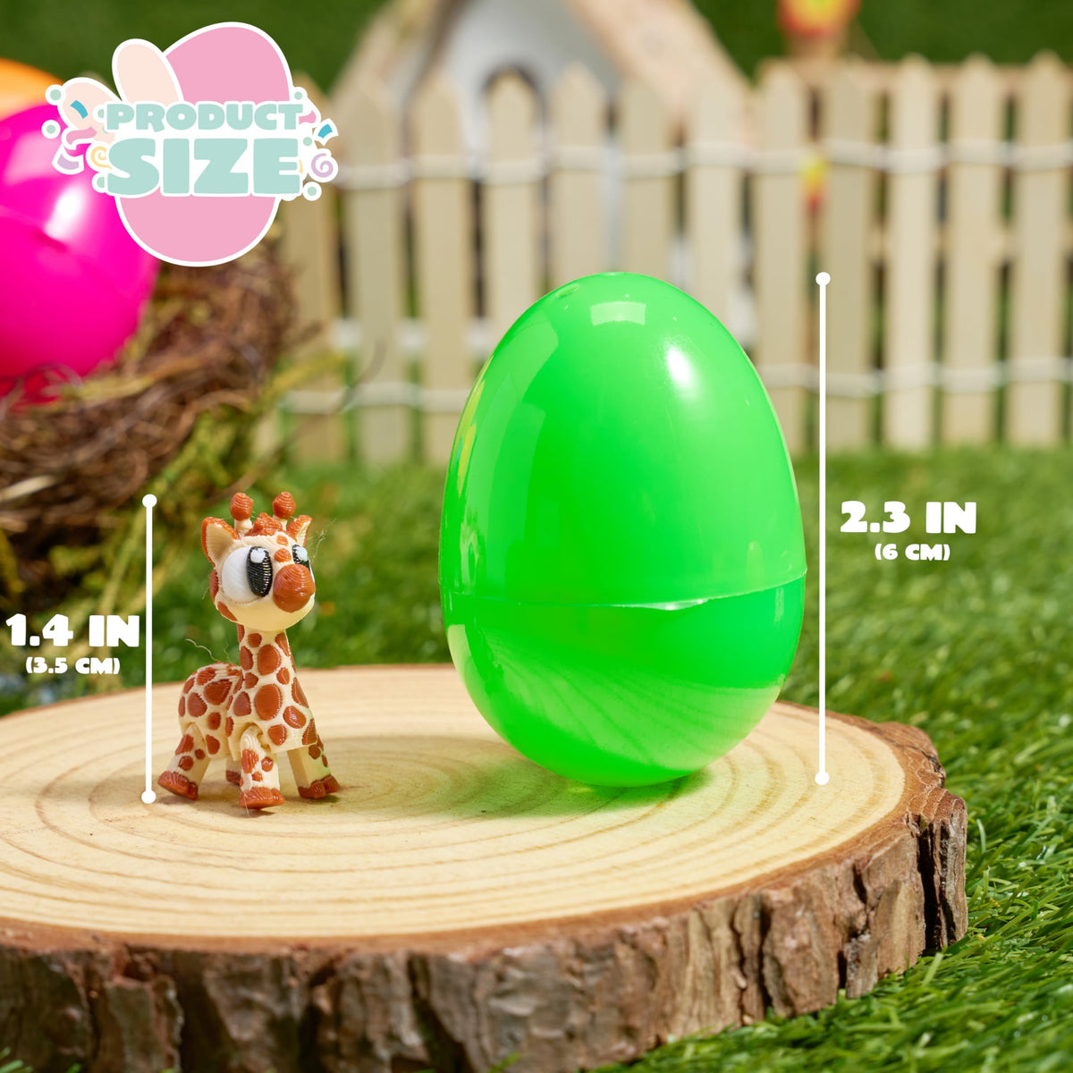 12Pcs  Eggs Prefilled with 3D Printed Big Eye Animal Toys For Kids Party Favors